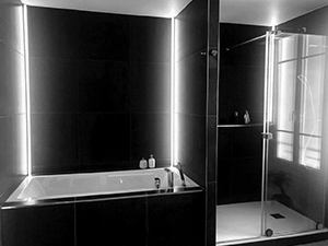 création d'une salle de bains par Christophe Steiner architecte d'intérieur à Troyes